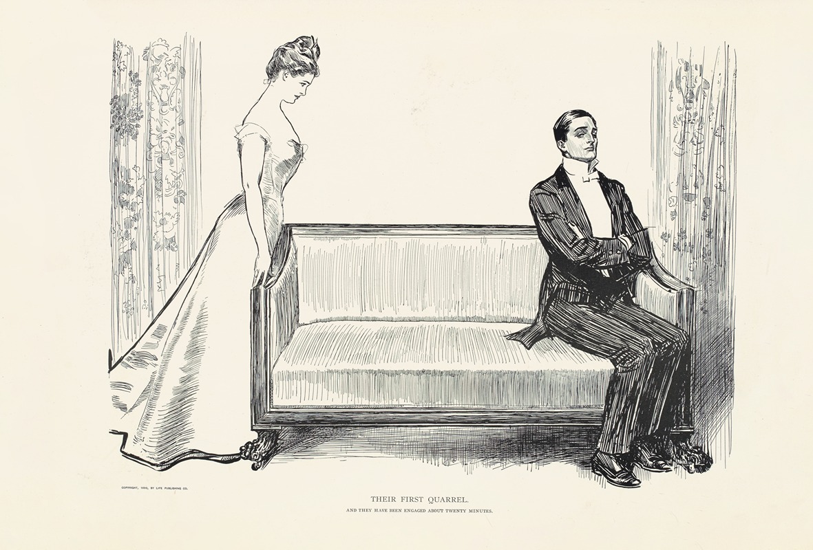 Charles Dana Gibson - Their  first quarrel