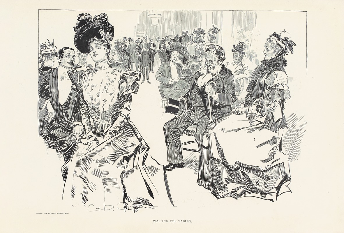 Charles Dana Gibson - Waiting for tables