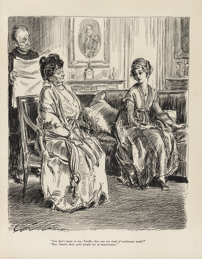 Charles Dana Gibson - ‘You don’t mean to say, Estelle, that you are tired of settlement work’