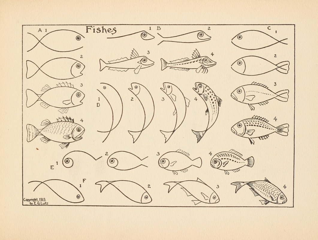 Edwin George Lutz - What to draw and how to draw it  Pl.13