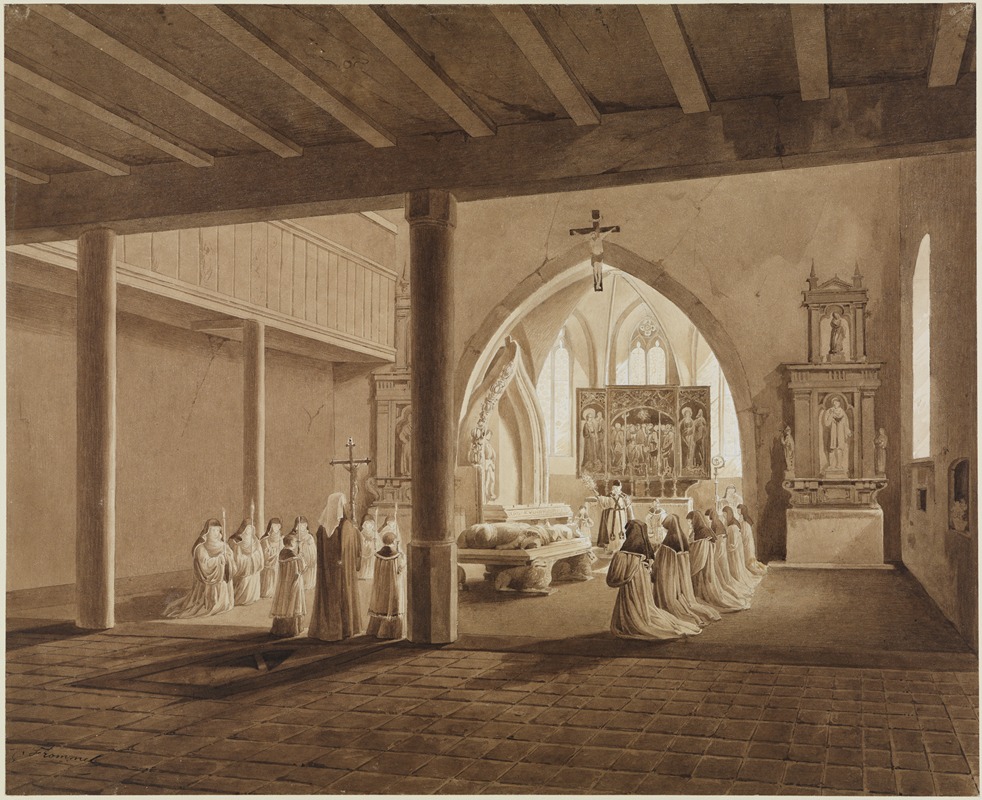 Carl Ludwig Frommel - Innere Ansicht der Fürstenkapelle im Kloster Lichtenthal