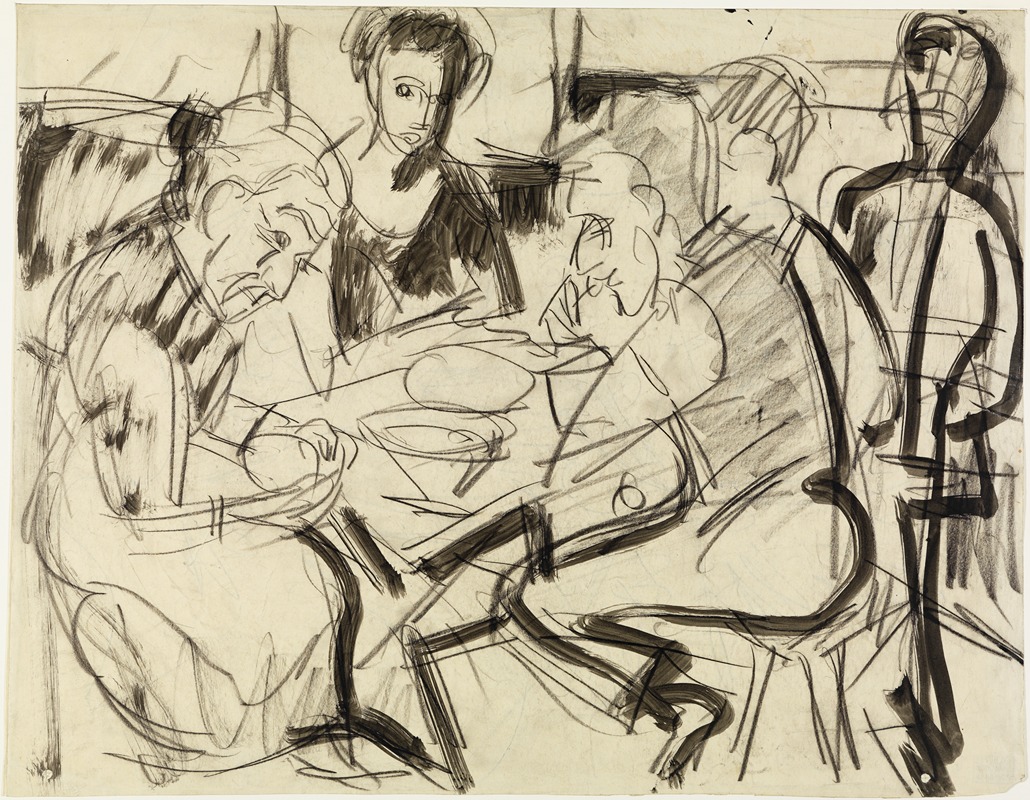 Ernst Ludwig Kirchner - Bauernfamilie am Tisch