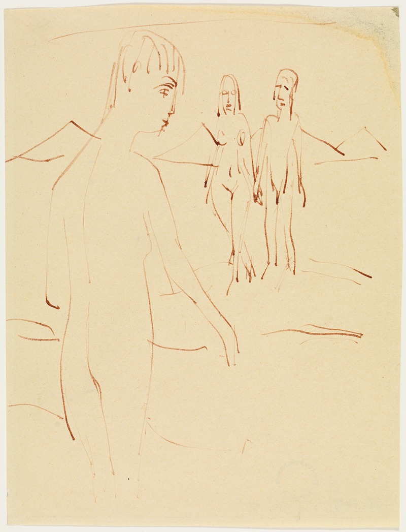 Ernst Ludwig Kirchner - Drei stehende Akte im Freien