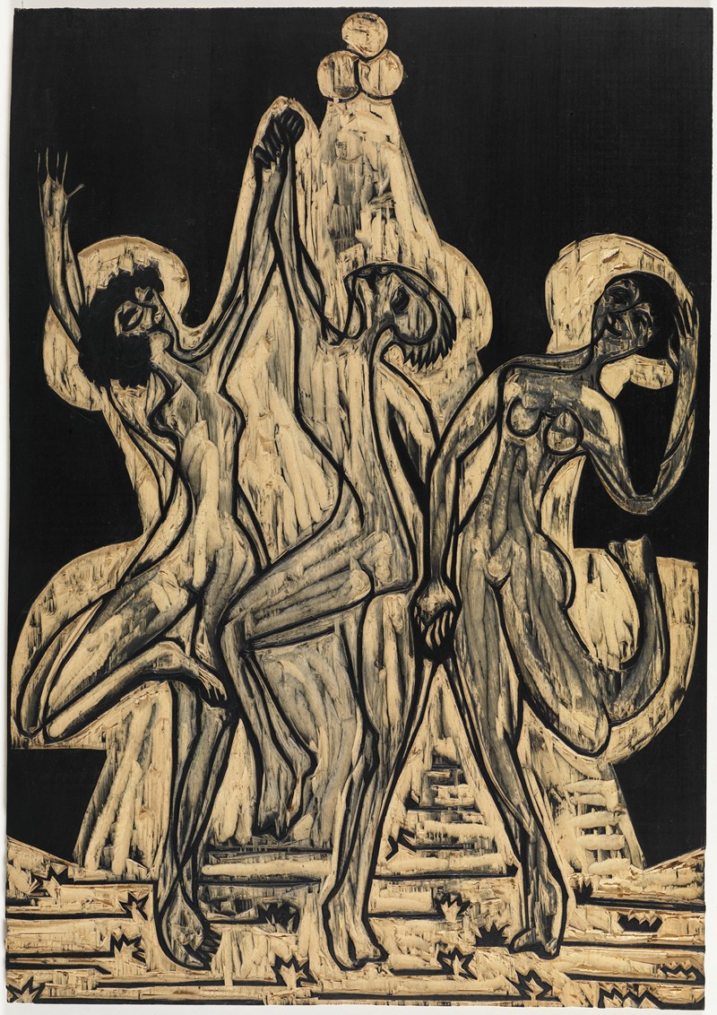 Ernst Ludwig Kirchner - Farbentanz, Zeichnungsstock
