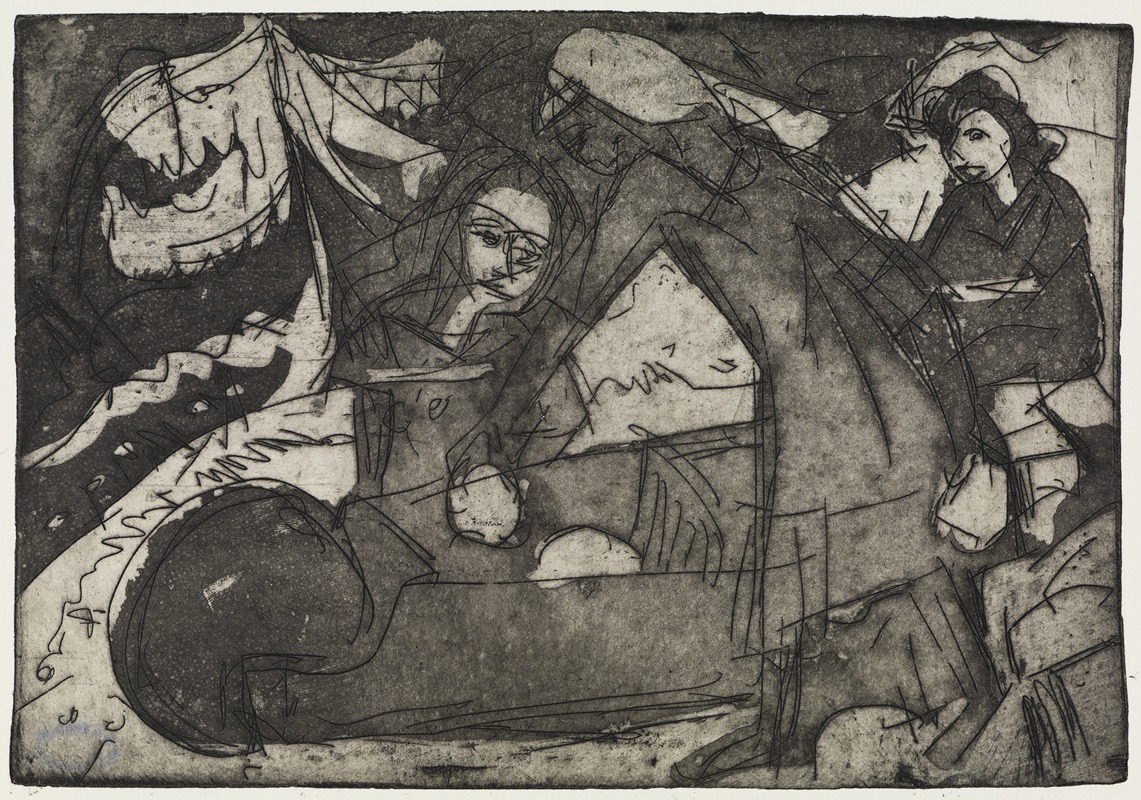 Ernst Ludwig Kirchner - Mädchen mit zwei Kindern