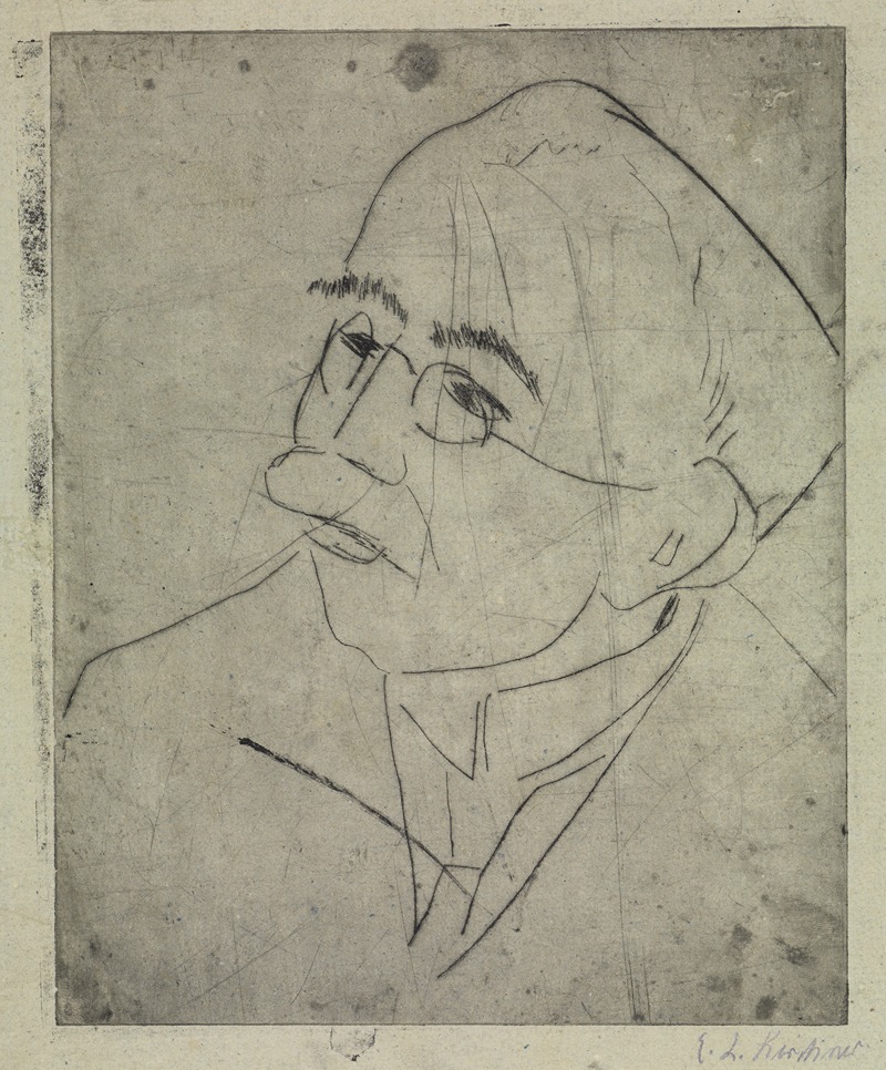 Ernst Ludwig Kirchner - Porträt Gustav Schiefler I