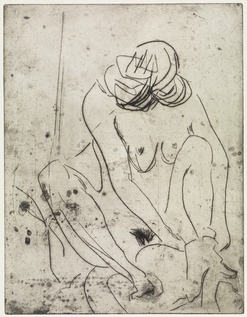 Ernst Ludwig Kirchner - Sich abtrocknendes Mädchen