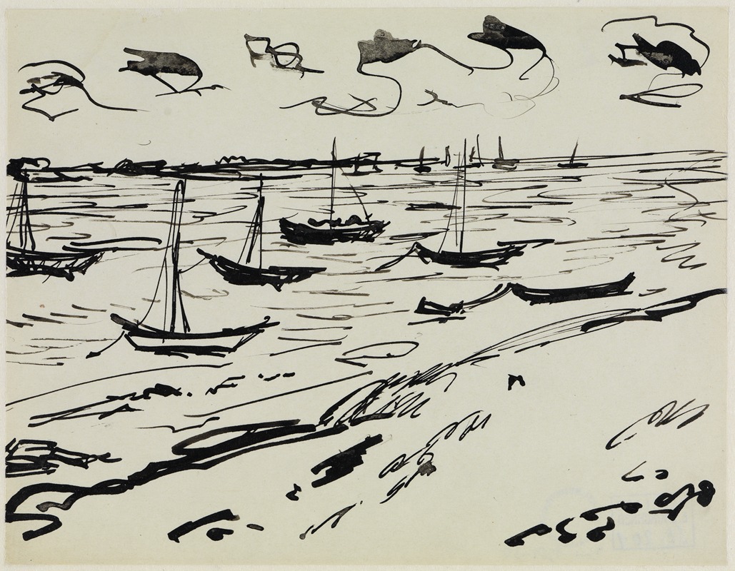 Ernst Ludwig Kirchner - Verankerte Fischerboote (Fehmarn)