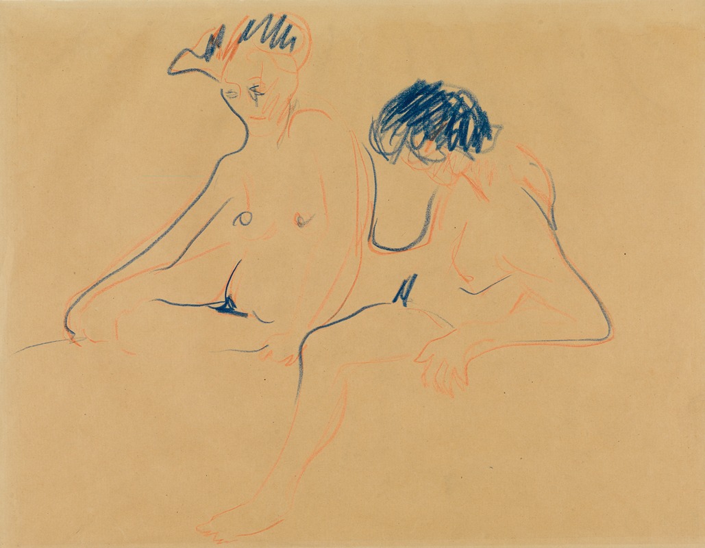 Ernst Ludwig Kirchner - Zwei sitzende Akte