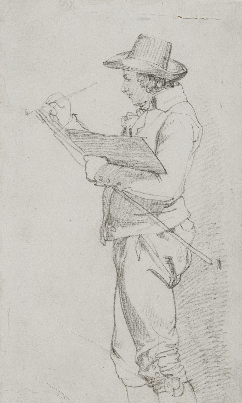 Feodor Iwanowitsch Kalmück - Bildnis des Malers Johann Erdmann Hummel als Stipendiat in Rom