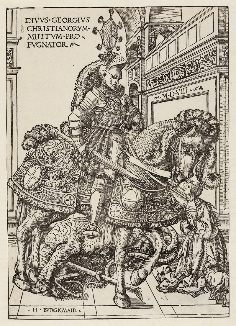 Hans Burgkmair The Elder - St. Georg zu Pferd