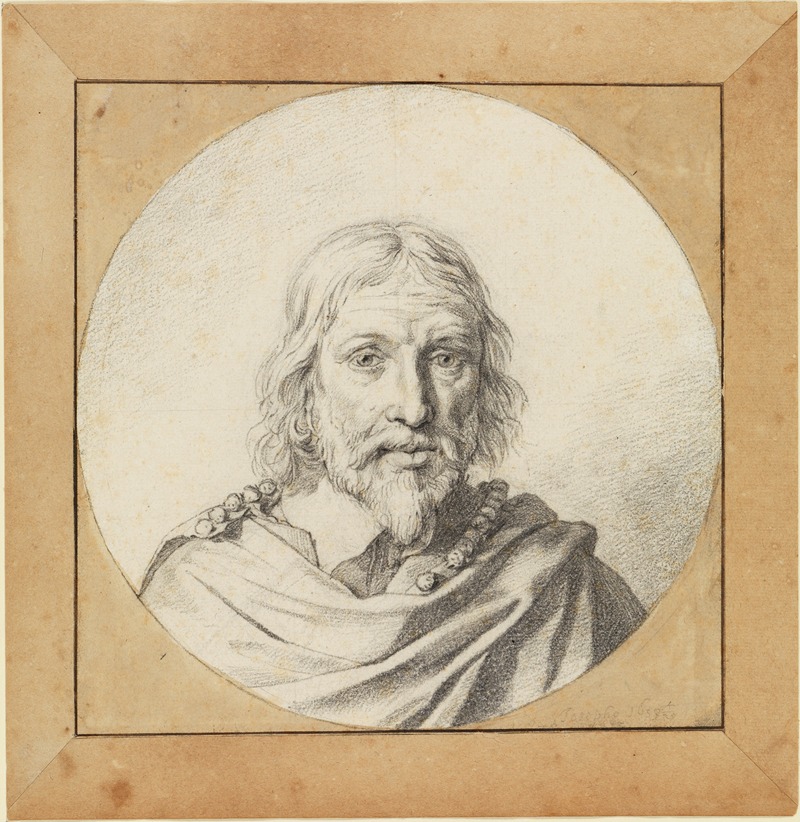 Jan de Bray - Brustbild eines alten Mannes von vorn (im Rund)