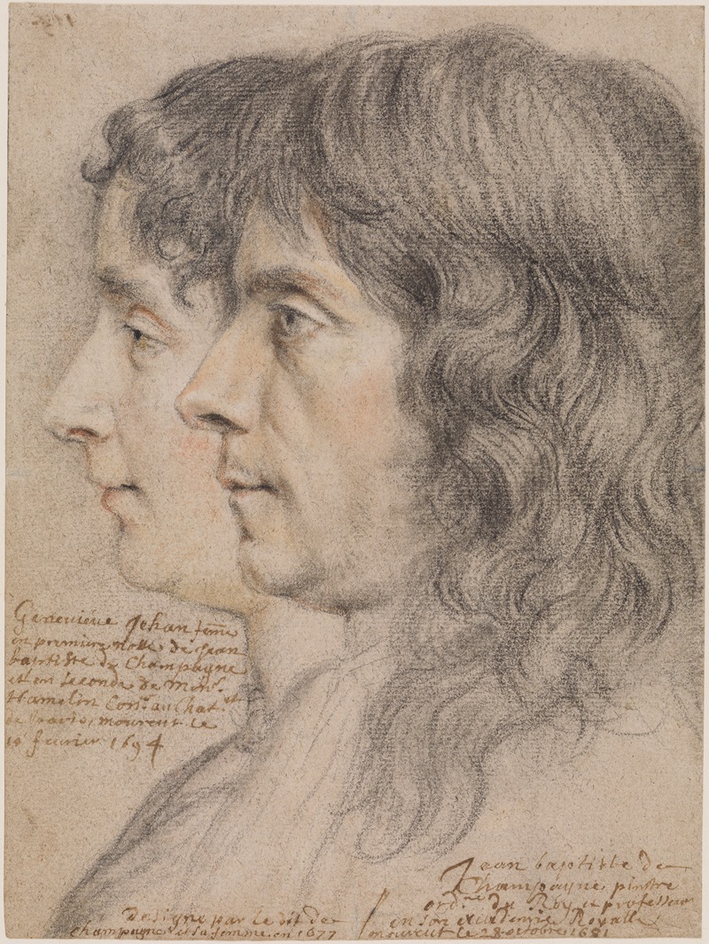 Jean-Baptiste de Champaigne - Selbstbildnis des Künstlers mit seiner Frau Geneviève Jehan