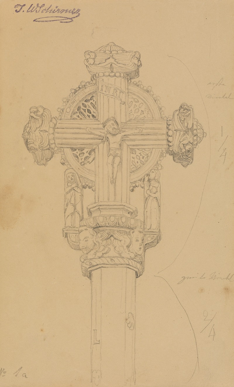 Johann Wilhelm Schirmer - Normannisches Hochkreuz, fol. 1 a