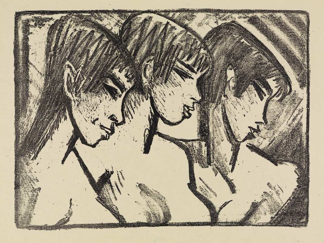 Otto Mueller - Drei Mädchen im Profil