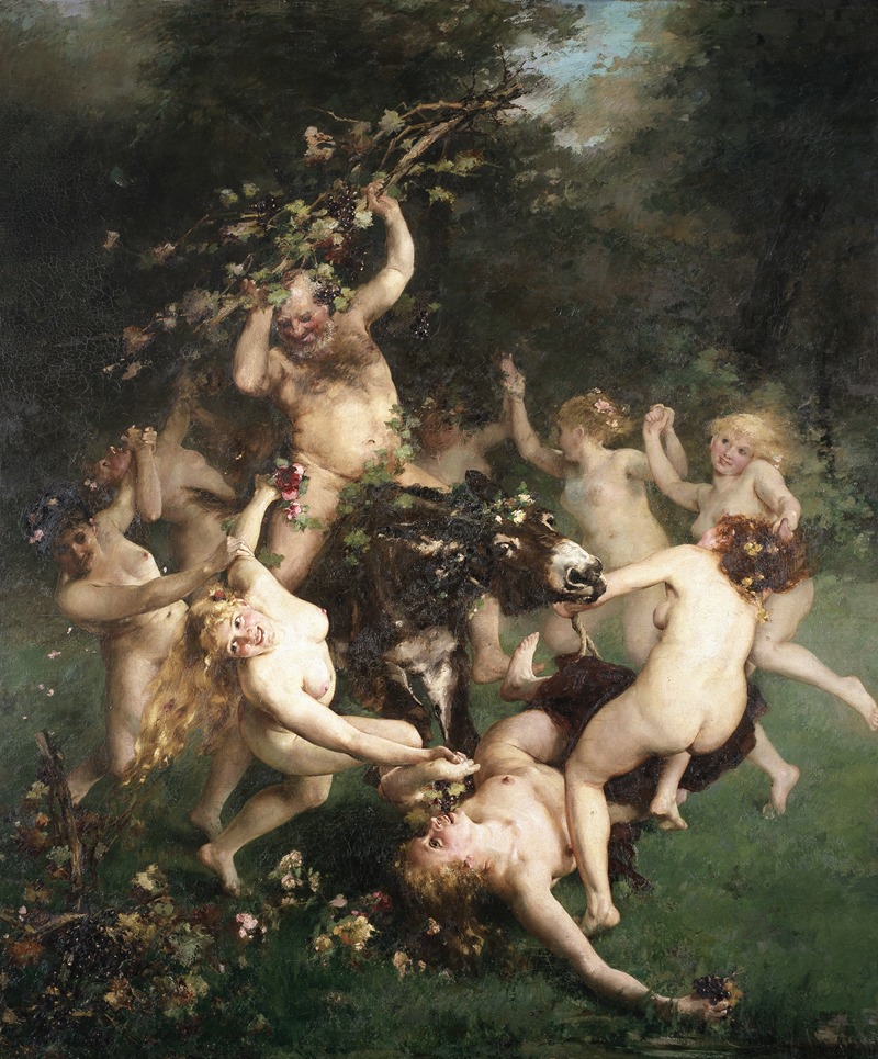 Alfred Philippe Roll - The feast of Silenus