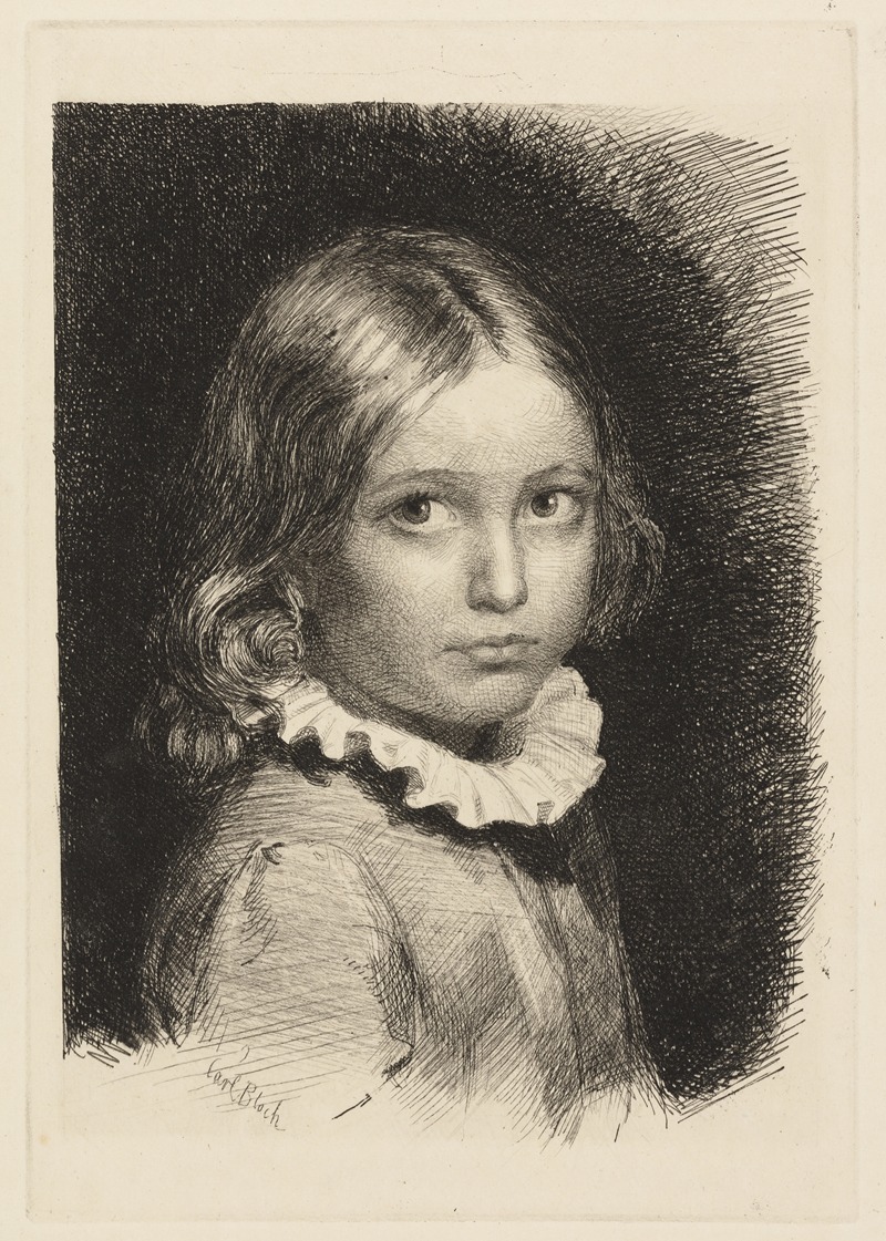Carl Bloch - Child portrait of Clara Emilie Rose Bloch