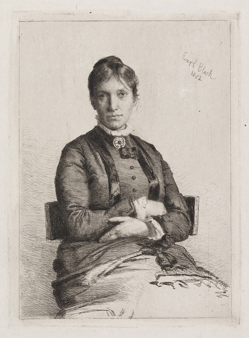 Carl Bloch - Portrait of Alma Bloch, née Trepka