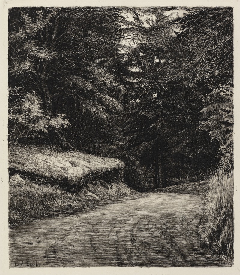 Vejen i Granskoven by Carl Bloch - Artvee