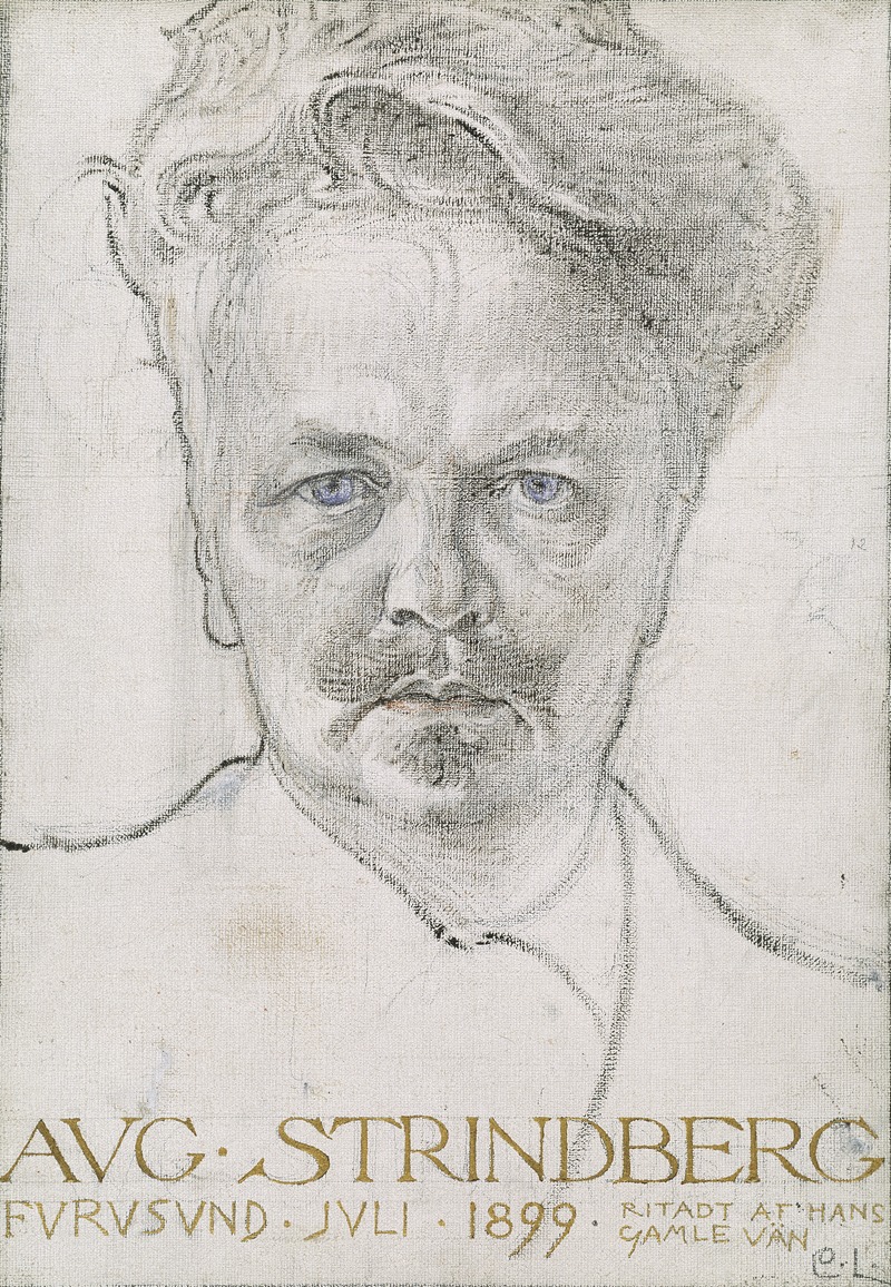 Carl Larsson - he Author August Strindberg