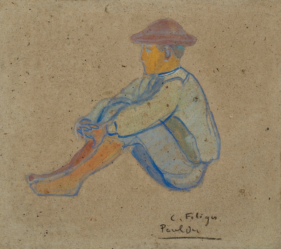 Charles Filiger - Jeune breton assis