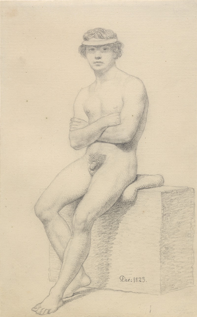 Christoffer Wilhelm Eckersberg - Siddende mandlig model