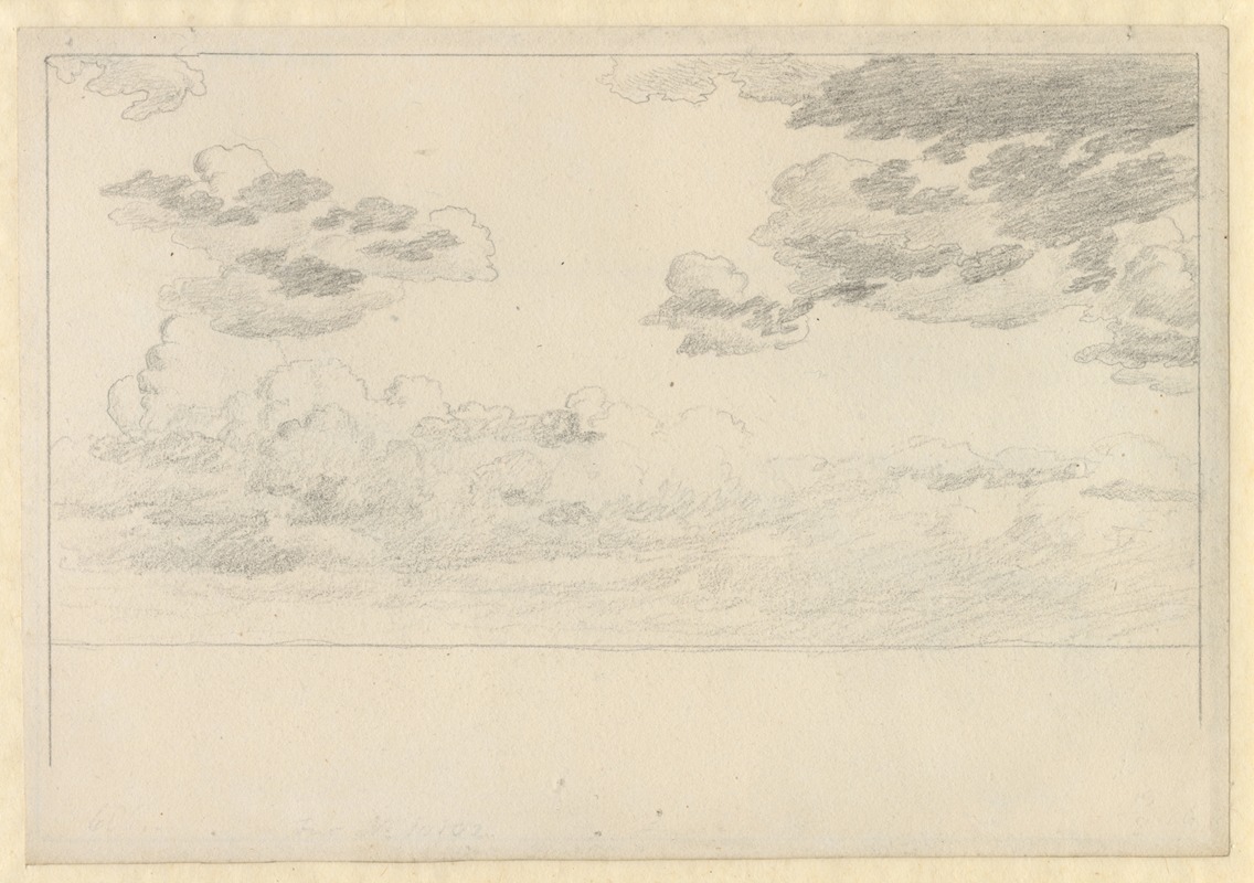 Christoffer Wilhelm Eckersberg - Studie af skyer over havet