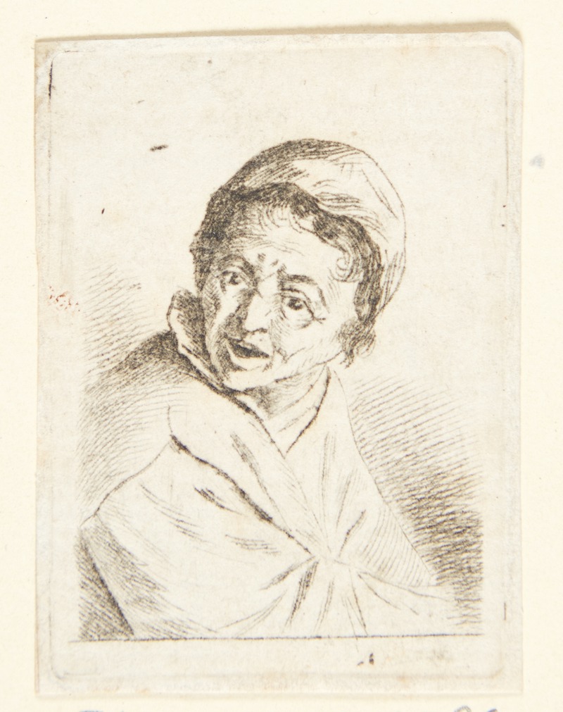 Cornelis Pietersz. Bega - Brystbillede af en kvinde, vendt mod højre, hovedet drejet mod højre skulder