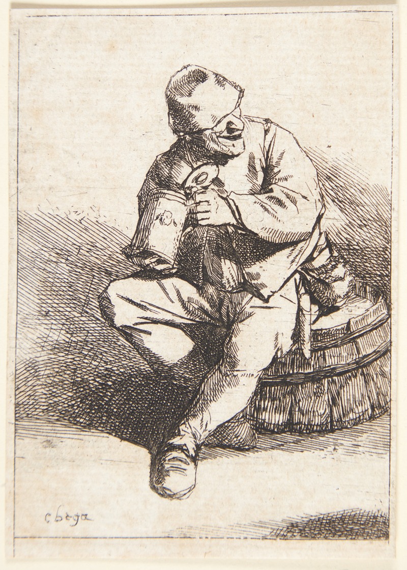 Cornelis Pietersz. Bega - Drikkende mand