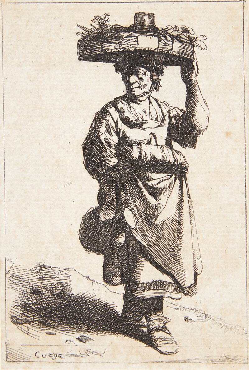 Cornelis Pietersz. Bega - Kvinde med kurv på hovedet