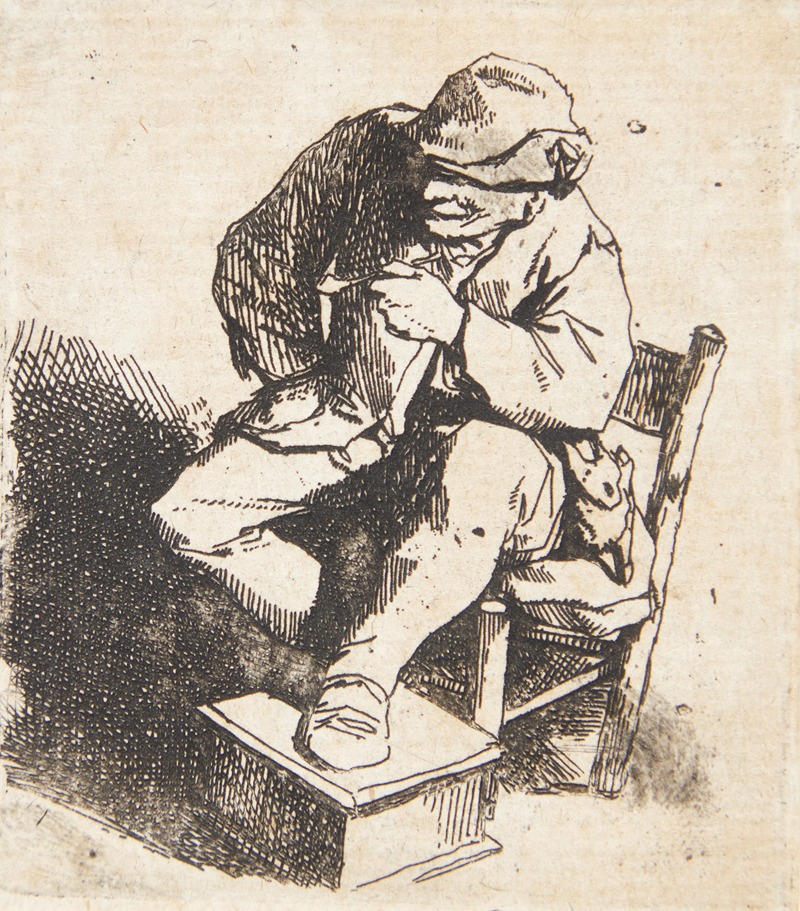 Cornelis Pietersz. Bega - Rygende mand
