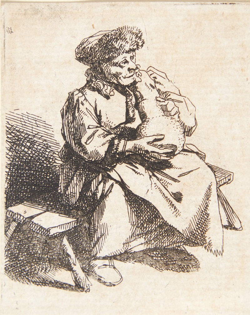Cornelis Pietersz. Bega - Siddende kvinde med en kande