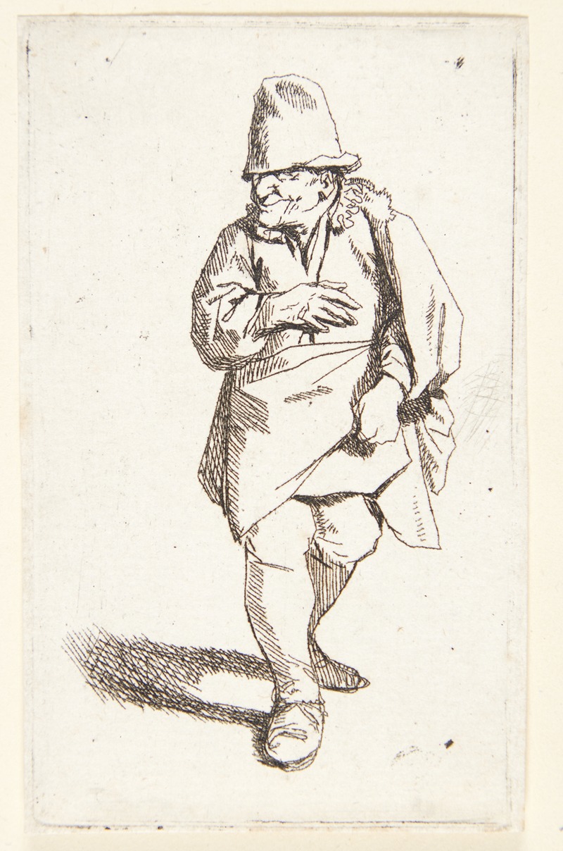 Cornelis Pietersz. Bega - Stående mand med høj hat og kort frakke