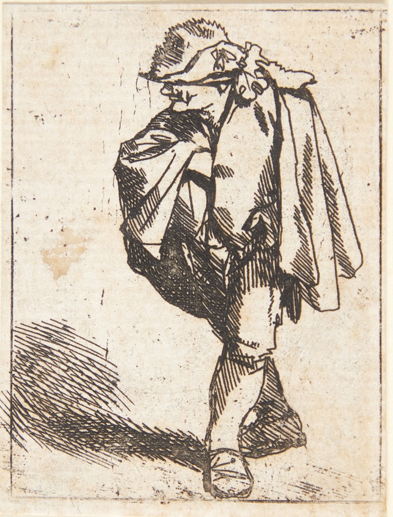 Cornelis Pietersz. Bega - Stående mand med højre hånd stukket ind under frakken