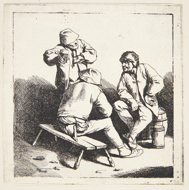 Cornelis Pietersz. Bega - Tre drikkende mænd