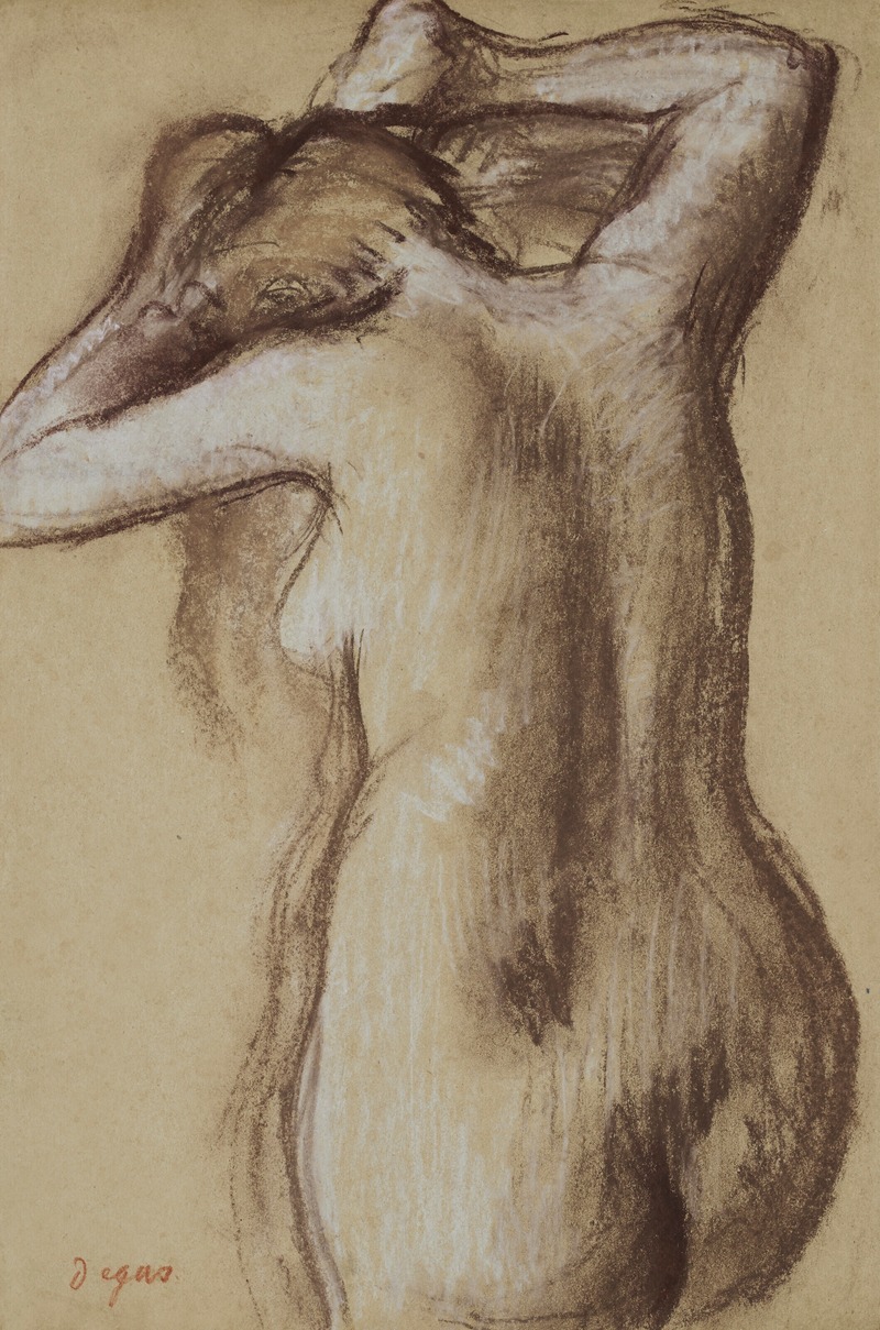Edgar Degas - Jeune femme nue se coiffant