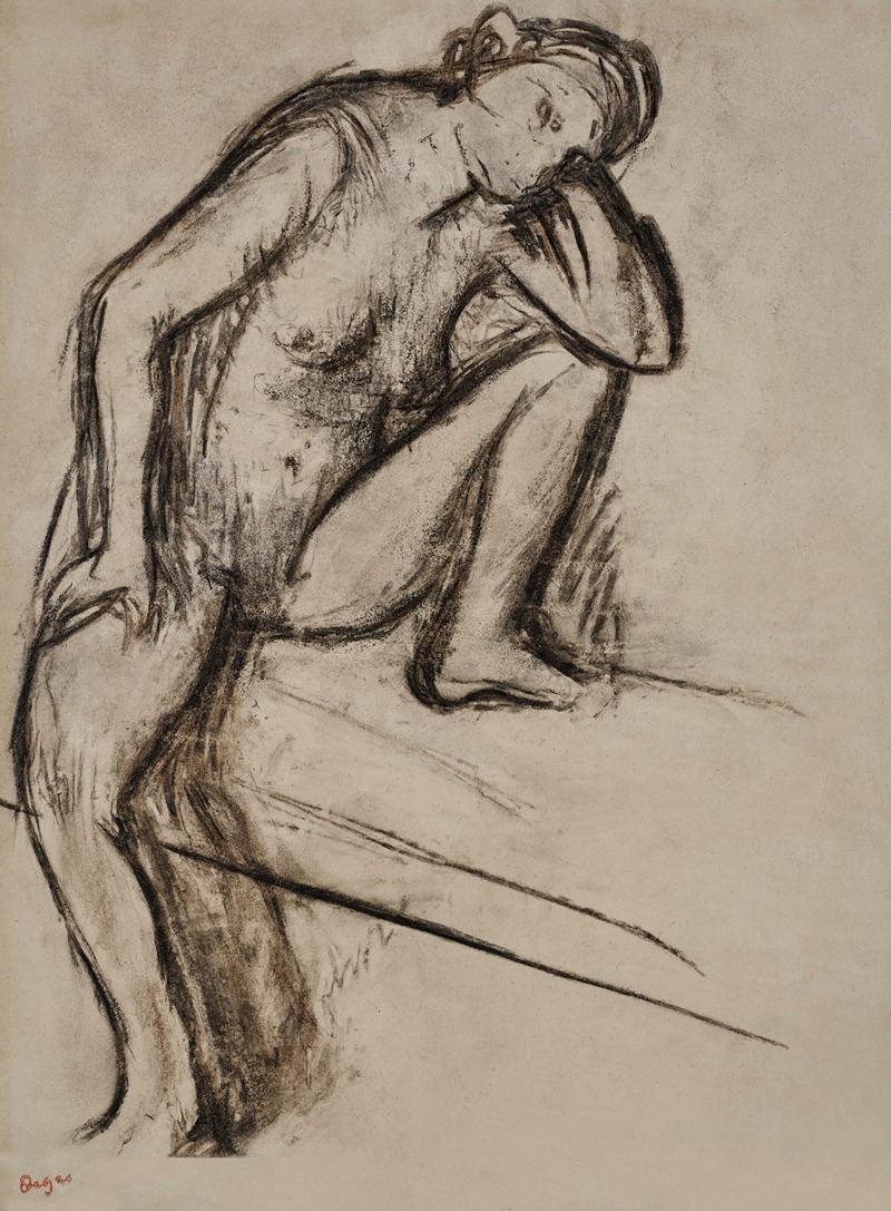 Edgar Degas - Femme assise (Etude de nu)