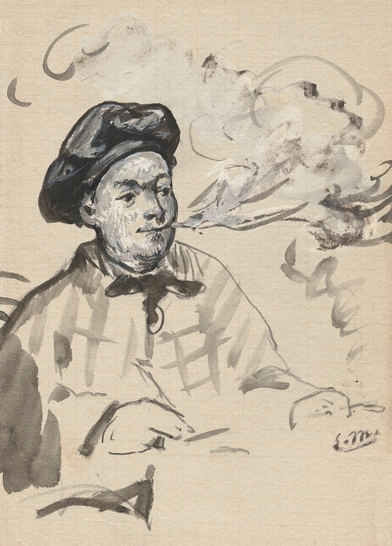 Édouard Manet - Théodore de Banville écrivant et fumant la cigarette