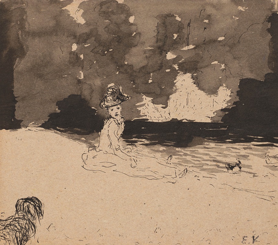 Édouard Vuillard - Élégante au bord d’un lac