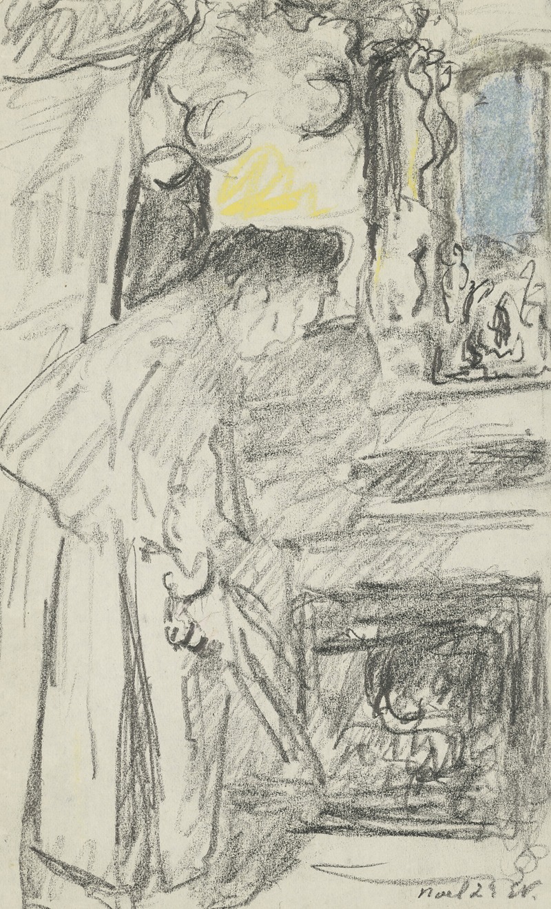 Édouard Vuillard - Mme Vuillard auprès de la cheminée, rue de Calais