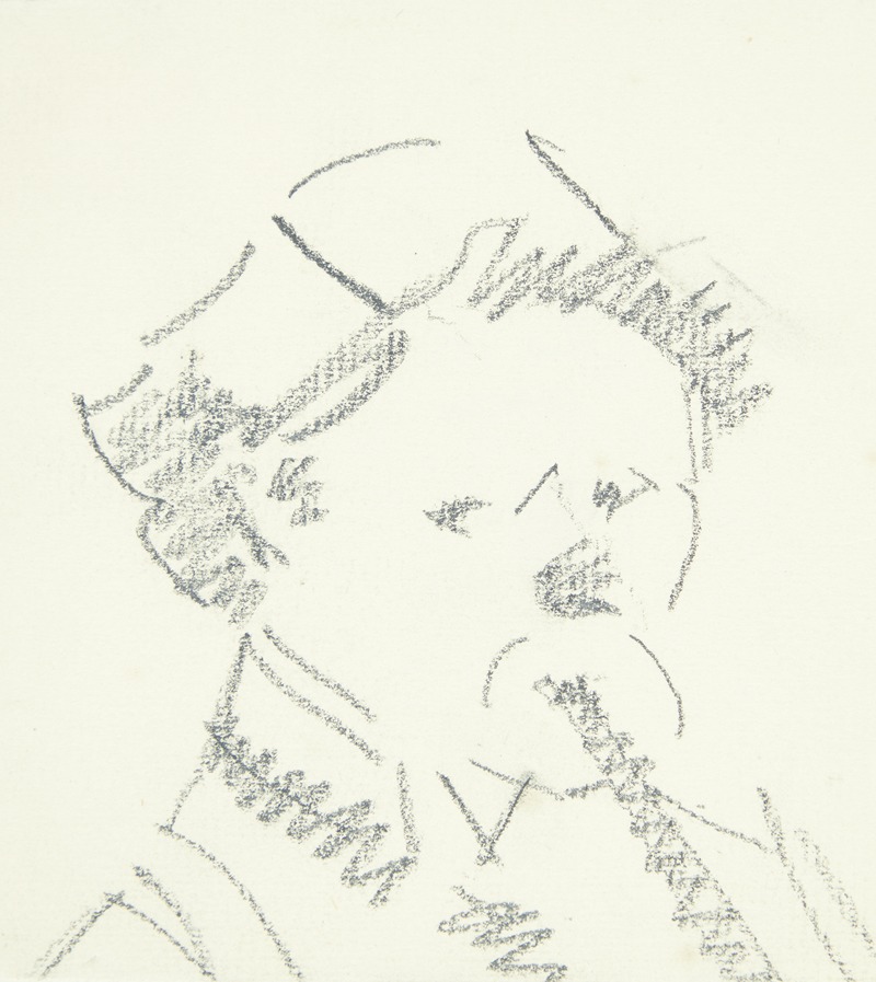 Edvard Weie - Selvportræt med fløjte
