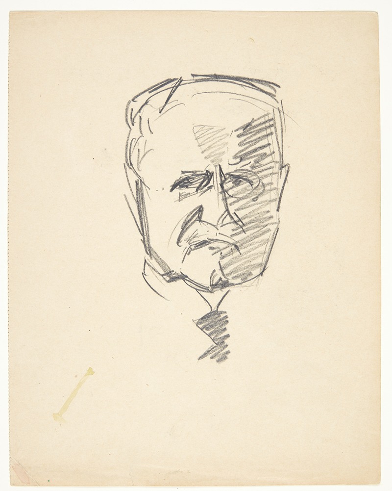Edvard Weie - Studie til portræt af drmed Carl Lorentzen 1860-1932
