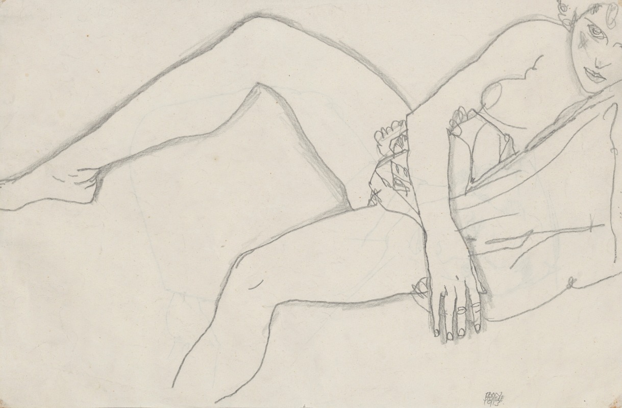 Egon Schiele - Weiblicher Akt