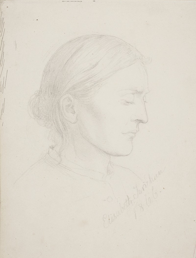Elisabeth Jerichau Baumann - Ældre kvinde i profil