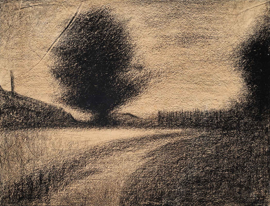 Georges Seurat - Arbre et route