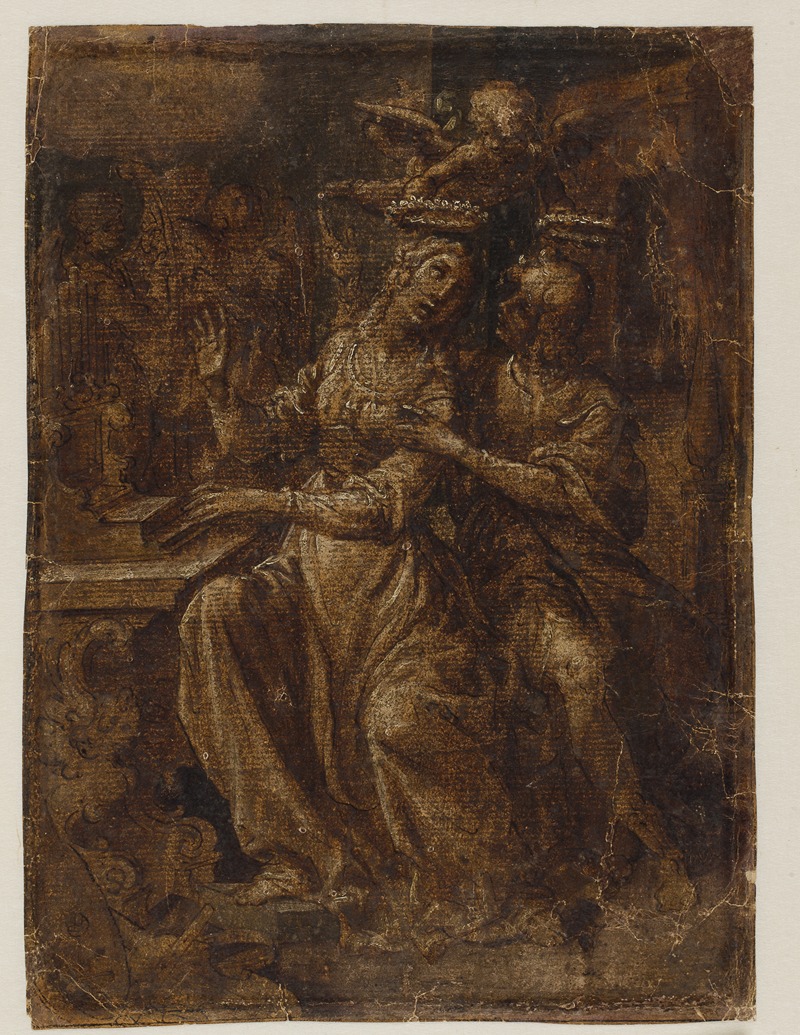 Giovanni Baglione - Skt Cecilia og Skt Valerian ved orglet