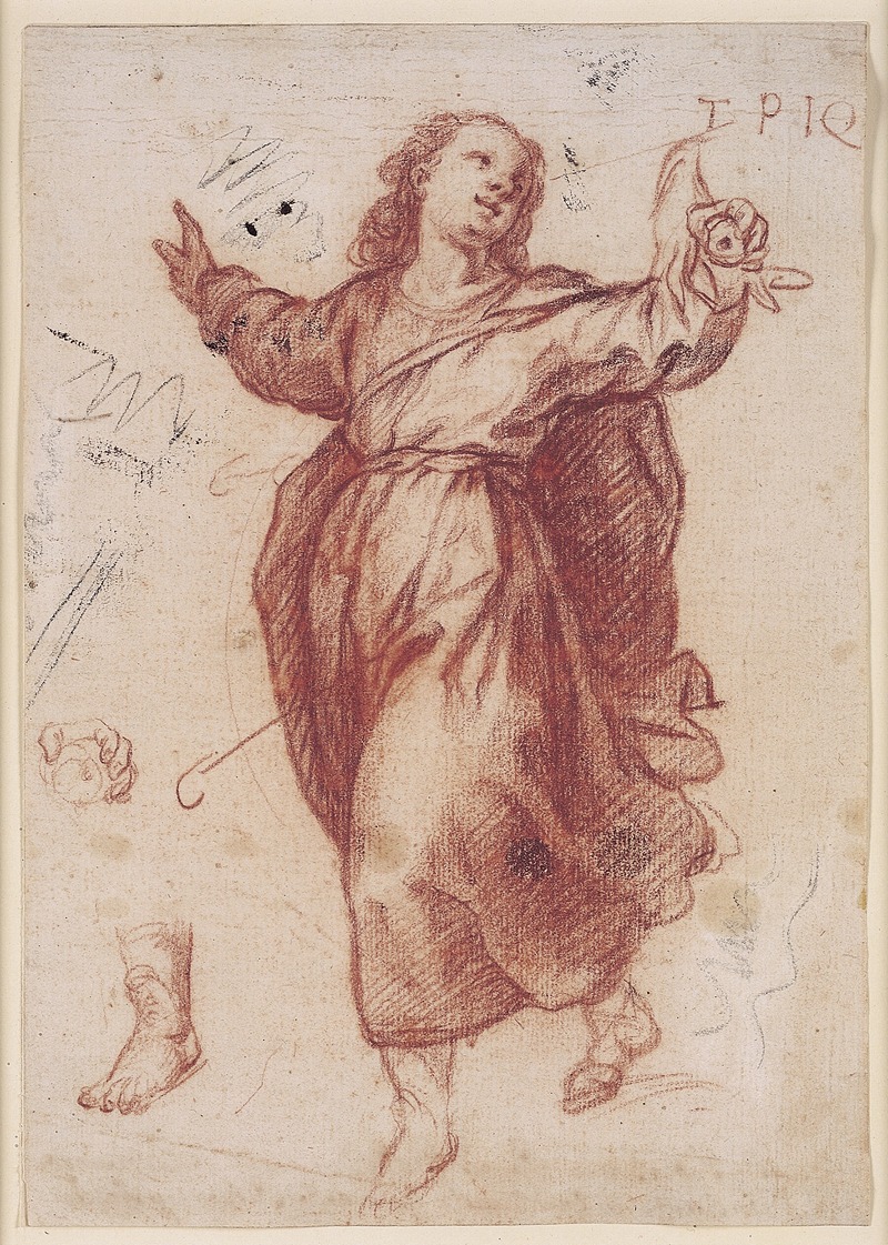 Giovanni Battista Paggi - Jesusbarnet og studier til hans venstre hånd og venstre fod