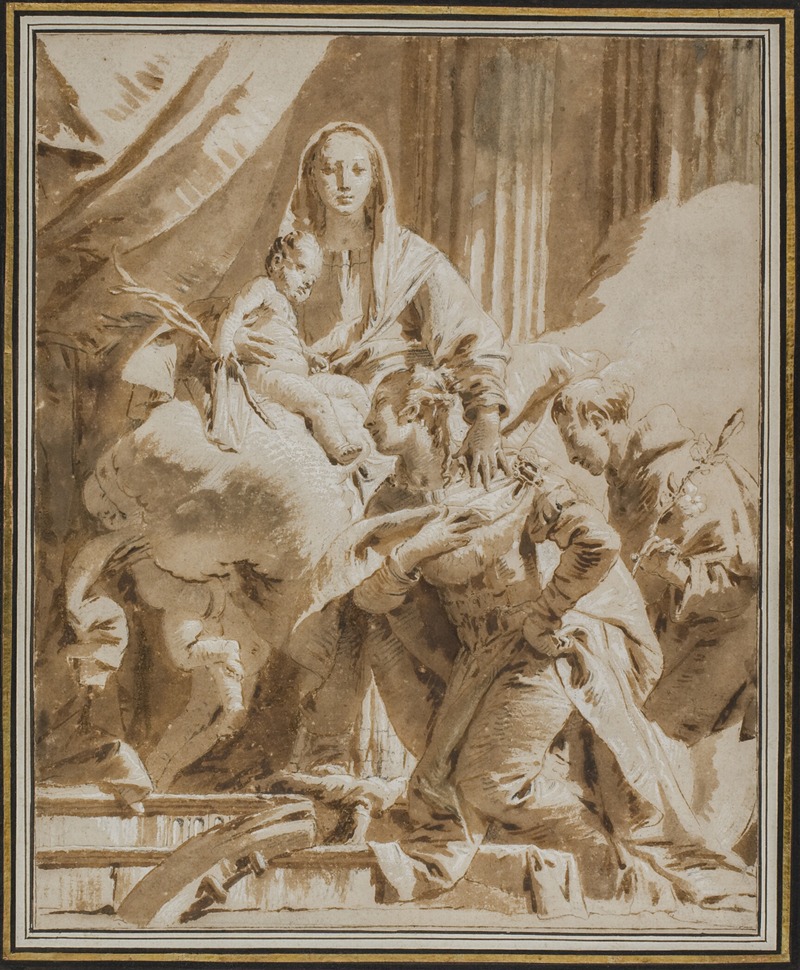 Giovanni Battista Tiepolo - Jomfru Maria og barnet med den hellige Antonius af Padova og Katharina af Alexandria