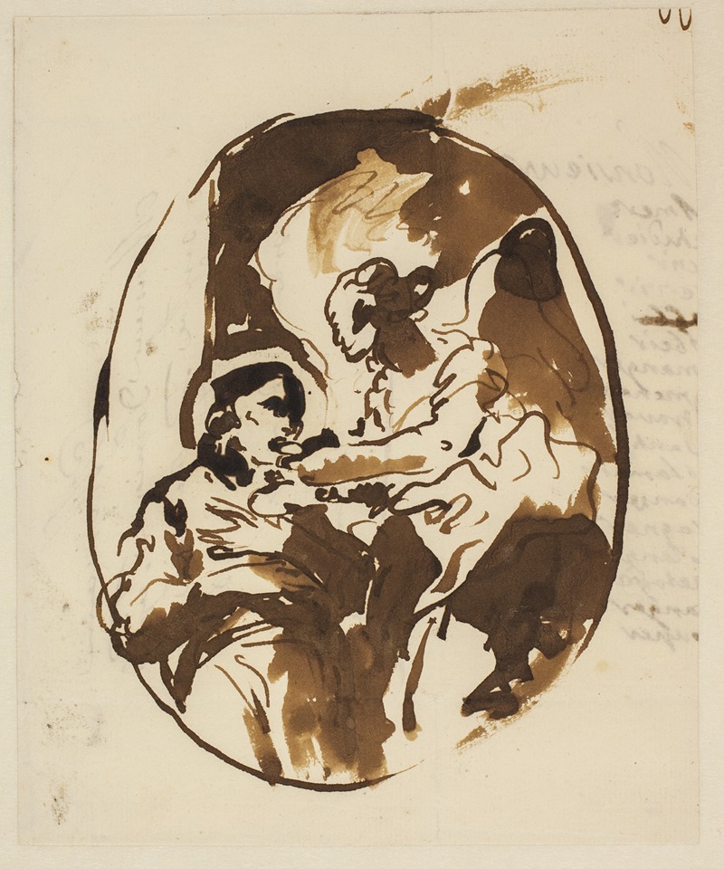 Giovanni Domenico Tiepolo - En helgen modtager nadveren