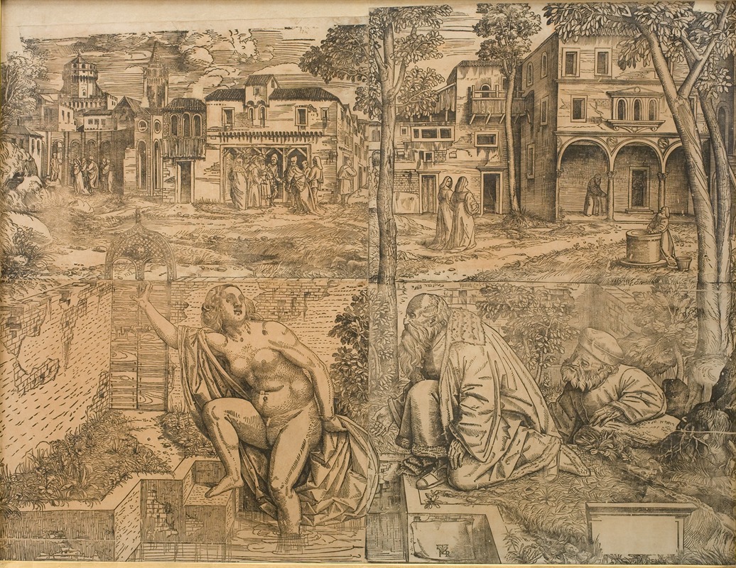 Girolamo da Treviso - Susanne i badet